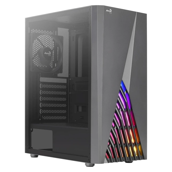 Κουτί Η/Υ Aerocool DELTABKV1 ATX RGB Front Full Side Window 12cm Fan Black