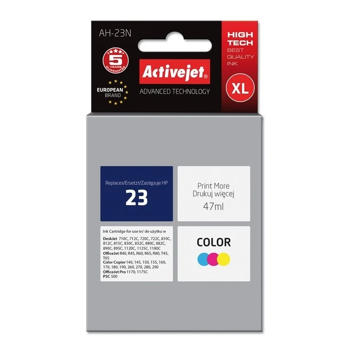 Μελάνι Συμβατό Activejet AH-23N (for HP 23 C1823D; Supreme; 47 ml; color)