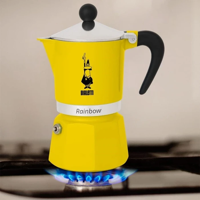 Μπρίκι Espresso Bialetti RAINBOW 6TZ 300 ml Yellow