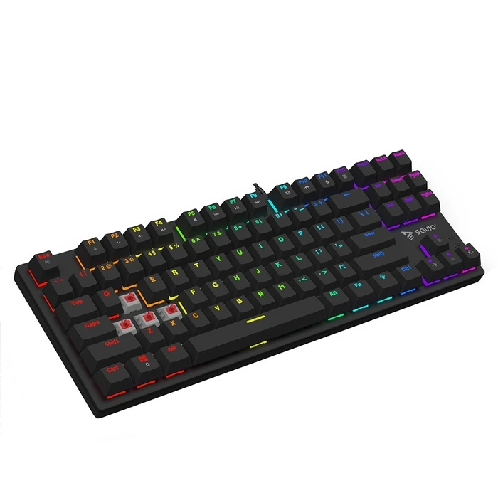 Gaming Πληκτρολόγιο Ενσύρματο Savio Tempest x2 RGB mechanical, Outemu RED