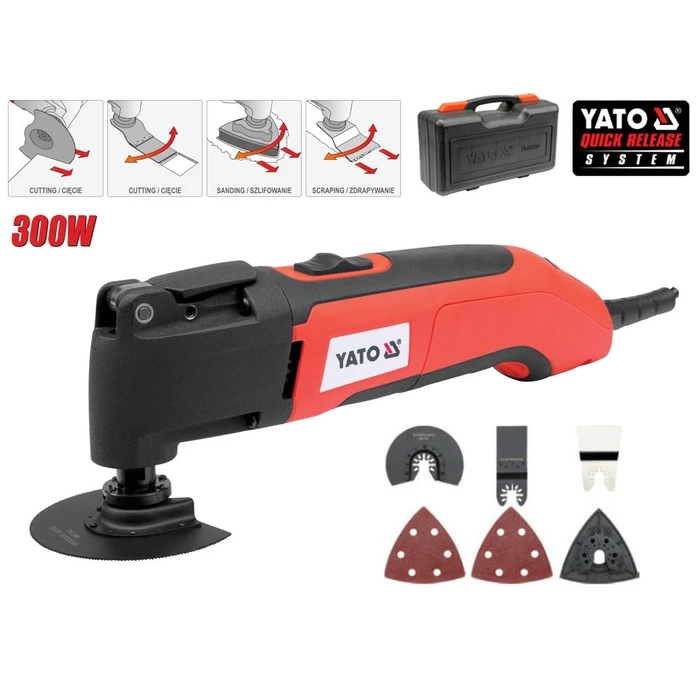 Πολυεργαλείο Yato YT-82220 oscillating multi-tool Black, Red 300W 22000 OPM