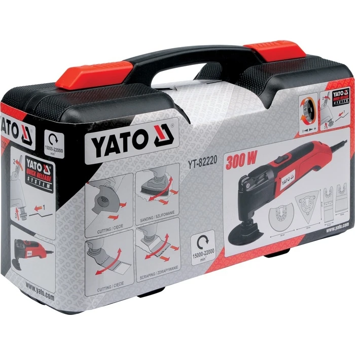 Πολυεργαλείο Yato YT-82220 oscillating multi-tool Black, Red 300W 22000 OPM