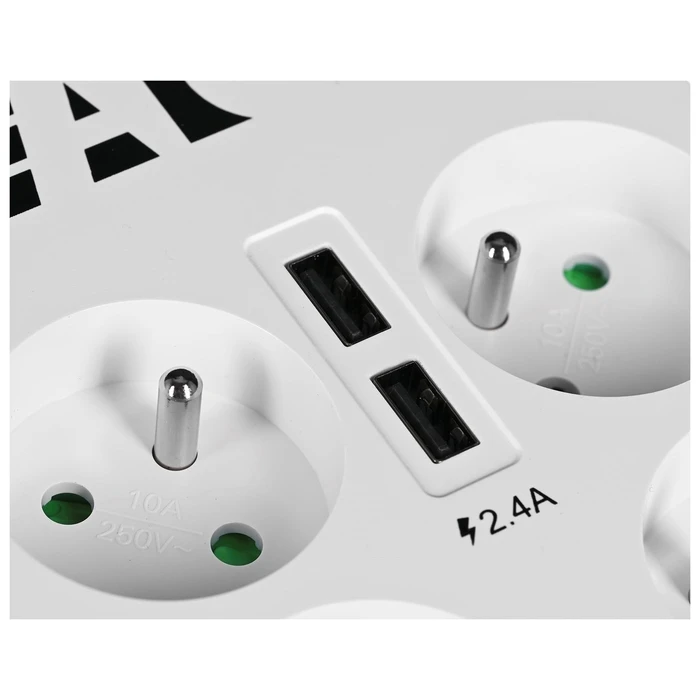 Πολύπριζο Eaton Protection Box 6 USB FR