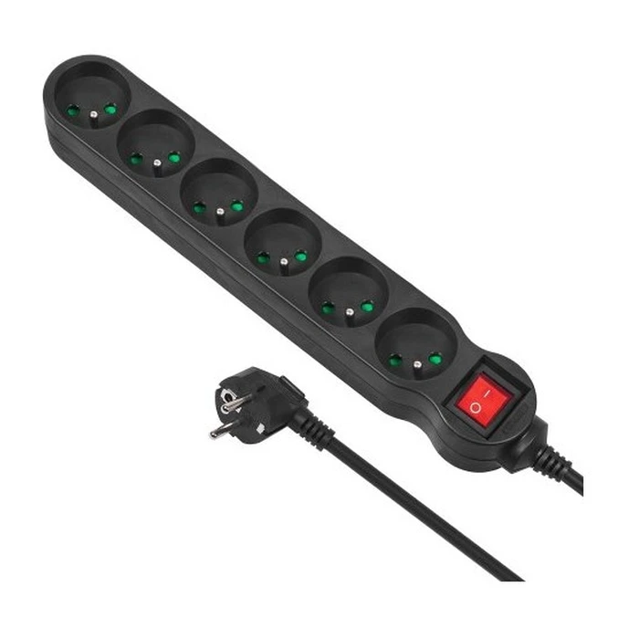 Πολύπριζο Maclean MCE225 Power 1.5 m 6 AC outlet(s) Indoor Black