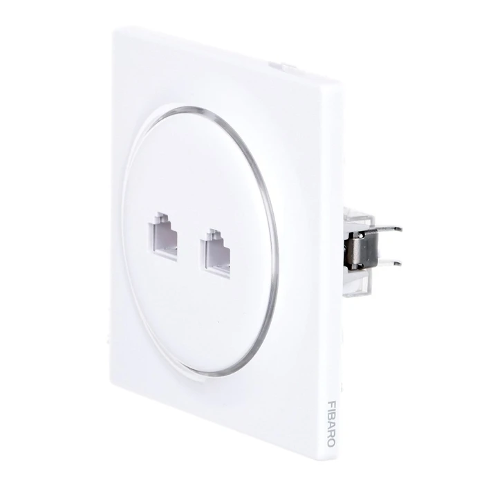 Πρίζα Δικτύου Fibaro Walli N socket-outlet 2 x RJ-45 White