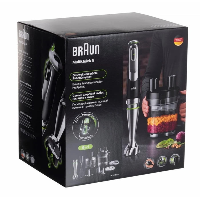 Ραβδομπλέντερ Braun MultiQuick 9 MQ 9195XLI 2 L 1200W Black, Stainless steel