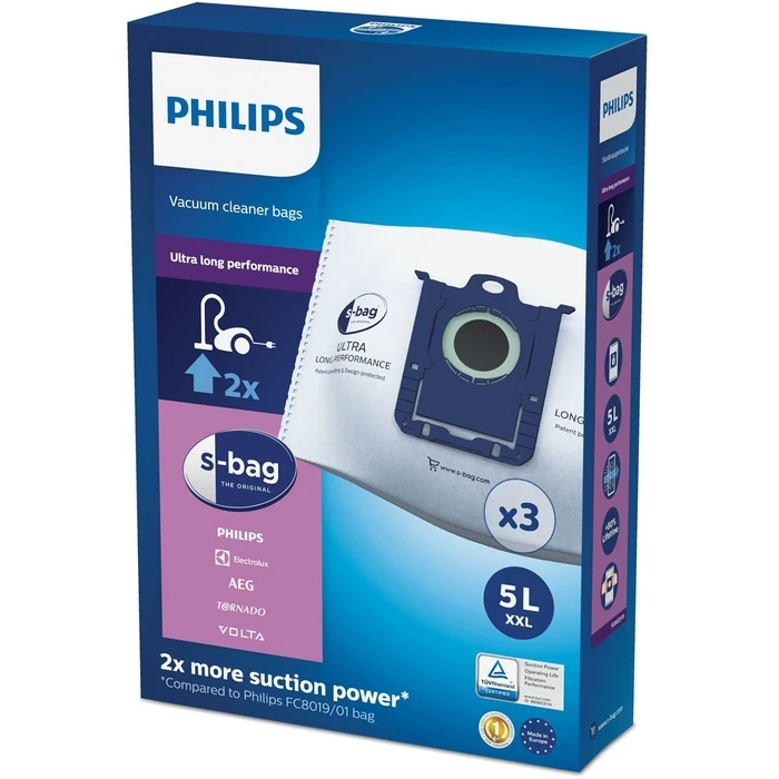 Σακούλες για Ηλεκτρική Σκούπα Philips s-bag FC8027/01