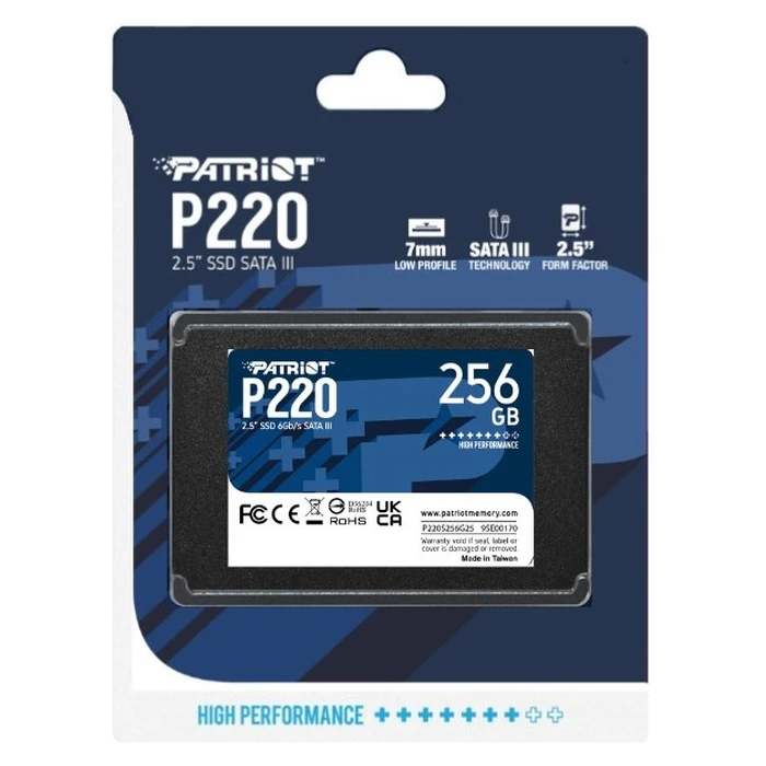 Σκληρός Δίσκος M.2 SSD 256GB Patriot P220 2.5" Serial ATA III