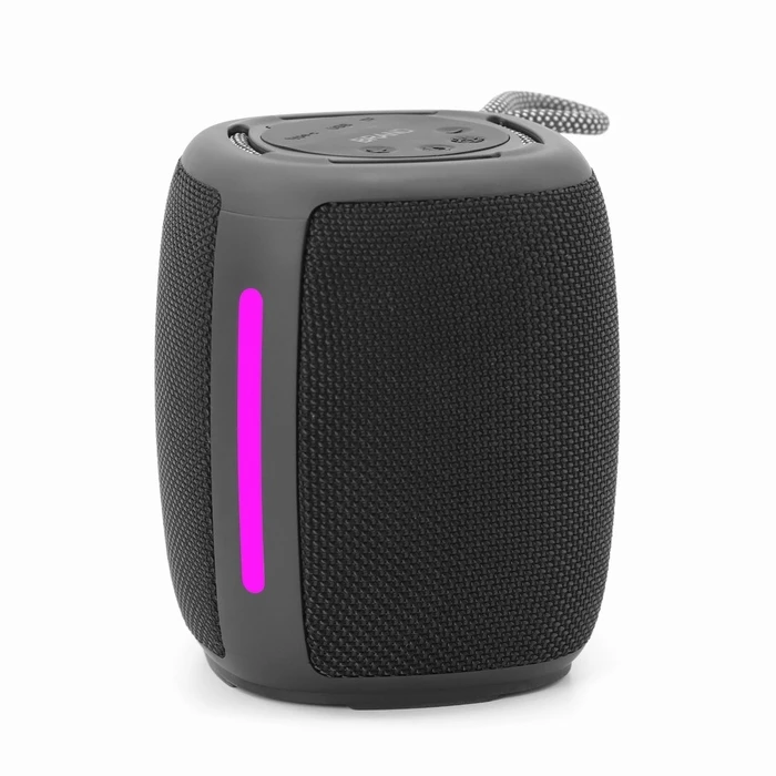 Φορητό Ηχείο Bluetooth Gembird SPK-BT-LED-03-BK with RGB LED Light Black 5W