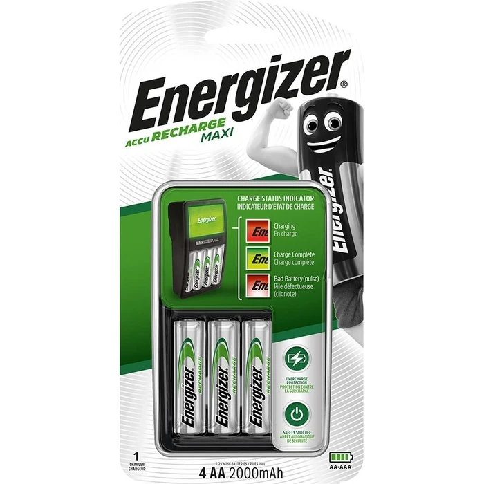 Φορτιστής Μπαταριών Energizer Maxi ACCU HR6 POW + 2 AA 2000 mAh batteries