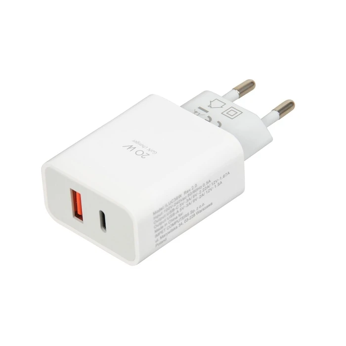 Φορτιστής Πρίζας iBox C-36 GaN PD20W, White