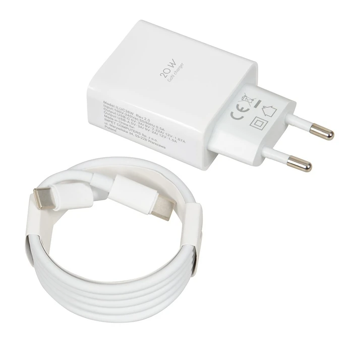 Φορτιστής Πρίζας iBox C-36 GaN PD20W, White