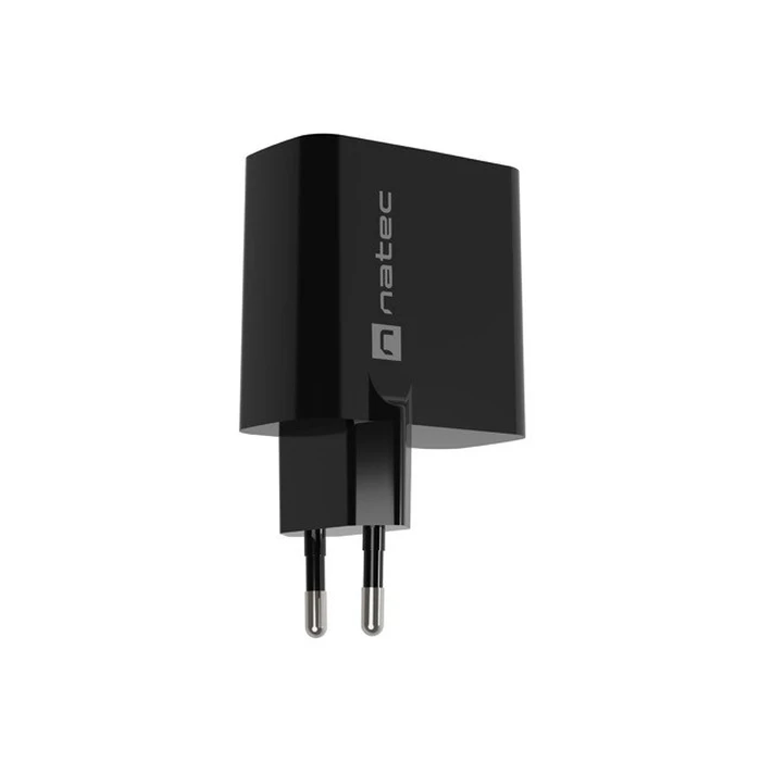 Φορτιστής Πρίζας Natec RIBERA GAN charger 1x Type-A + 1x Type-C 45W Black
