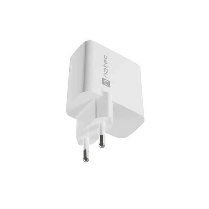 Φορτιστής Πρίζας Natec RIBERA GAN charger 1X Type-A + 1X Type-C 45W White