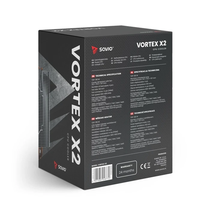 Ψύκτρα CPU Savio VORTEX X2 CPU