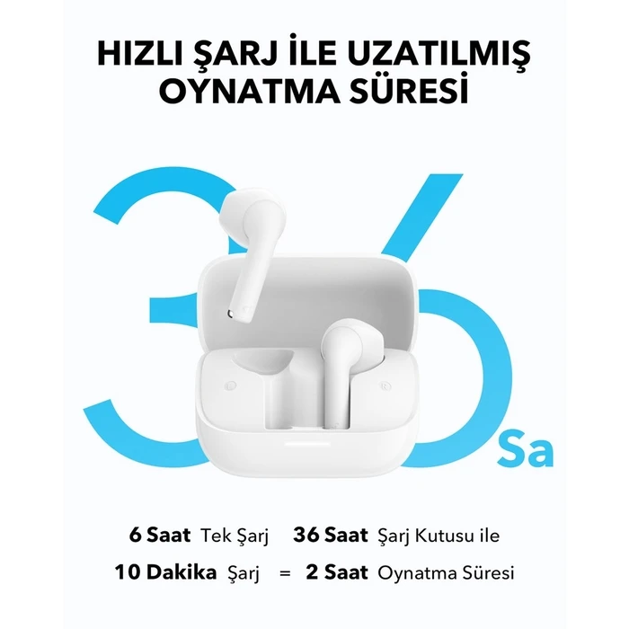 Bluetooth Handsfree Soundcore A3994G21 K20i (TWS) In-ear Music Type-C White