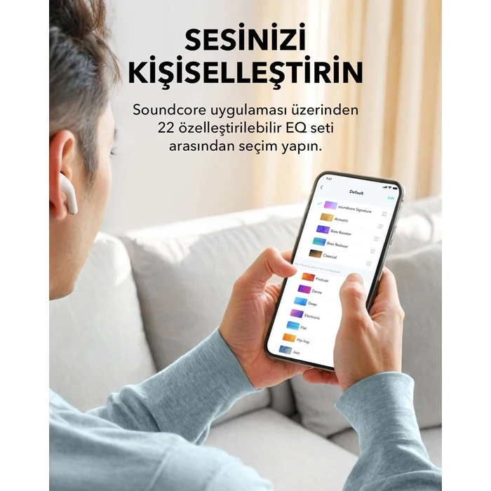 Bluetooth Handsfree Soundcore A3994G21 K20i (TWS) In-ear Music Type-C White