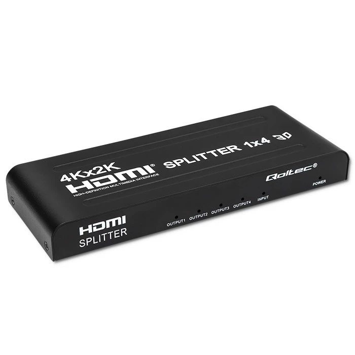 HDMI Splitter Qoltec 51798 Active 4 x HDMI 4K x 2K / 3.4Gb/s