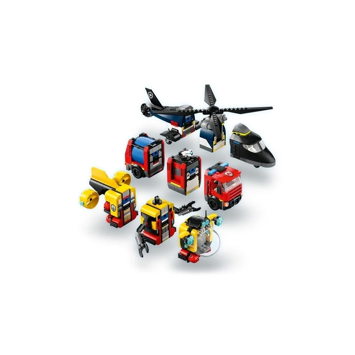 LEGO City 60462 Helicopter, Fire Truck And Submarine Remix