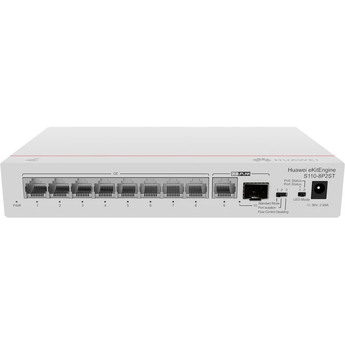 Network Switch Huawei eKit S110 Series S110-8P2ST L2 Ethernet (10/100/1000) (PoE) Grey