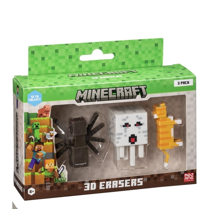 Γόμες P.M.I. Minecraft 3D Erasers - 3 Pack Ver.A