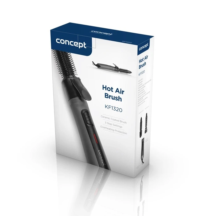 Ηλεκτρική Βούρτσα Concept Kf1320 Hair Styling Tool Curling Iron Grey 600W 1.75 M