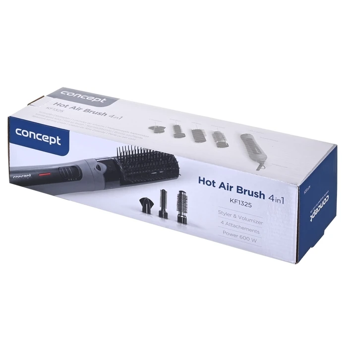 Ηλεκτρική Βούρτσα Concept Kf1325 Hair Styling Tool Curling Iron Grey 600W 1.65 M