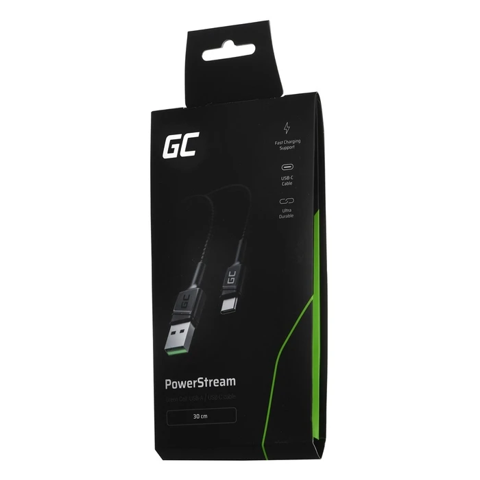Καλώδιο USB Green Cell KABGC25 0.3 m A C Black