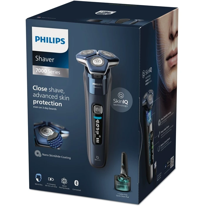 Ξυριστική Μηχανή Philips Series 7000 S7885/50 men's Rotation Trimmer Black, Blue