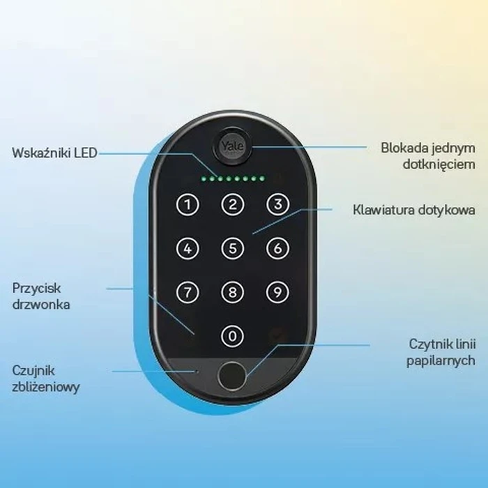 Πληκτρολόγιο Συναγερμού Yale 05/303000/BL Smart 2 - with fingerprint reader Black