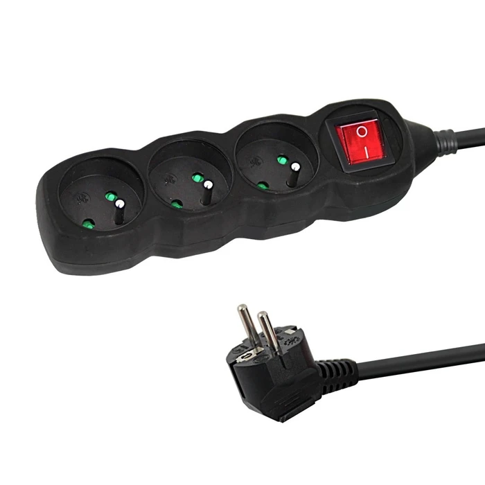 Πολύπριζο Esperanza ELK211K Power strip 3GN/3M Black