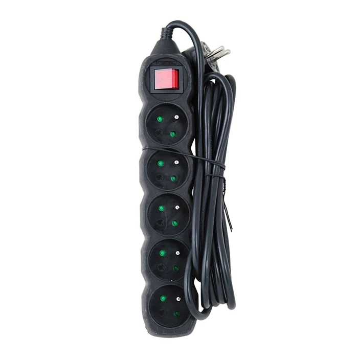 Πολύπριζο Esperanza ELK215K Power strip 5GN/3M Black