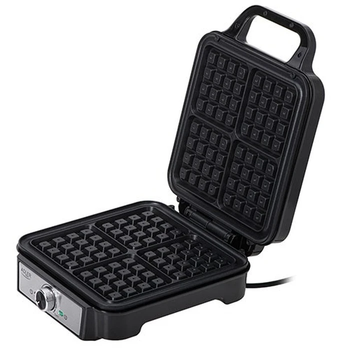 Τοστιέρα Γκριλιέρα Adler AD 3083 waffle iron 4 waffle 1800W Black, Silver