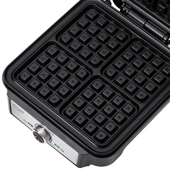 Τοστιέρα Γκριλιέρα Adler AD 3083 waffle iron 4 waffle 1800W Black, Silver