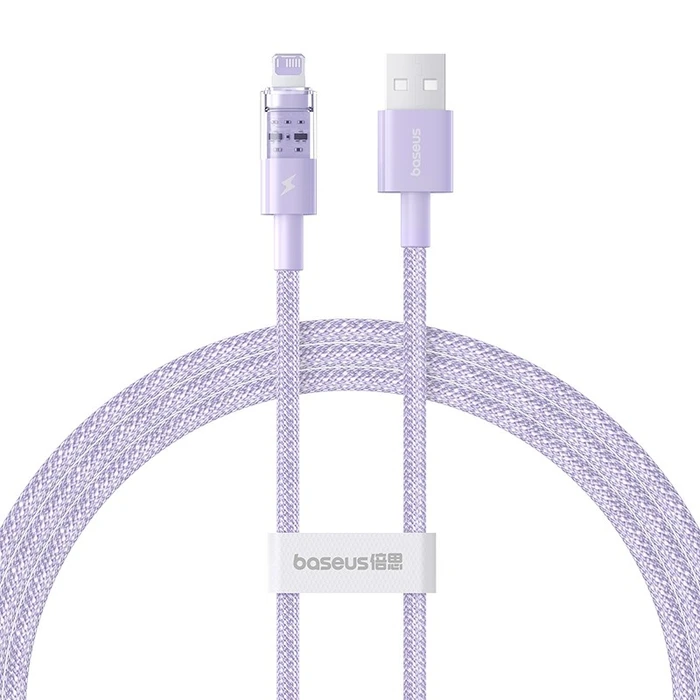 Καλώδιο Lightning Baseus Gem USB to IP 2.4A fast charging 1m Purple