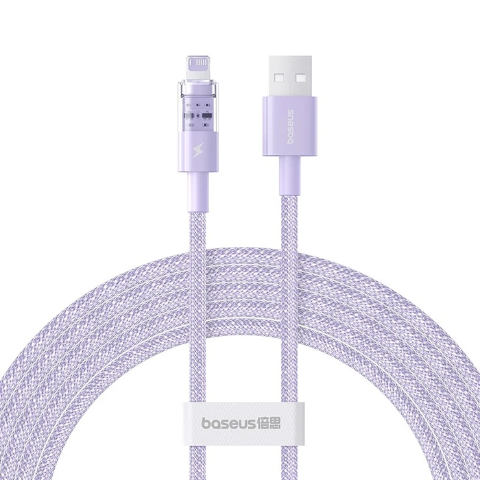 Καλώδιο Lightning Baseus Gem USB to IP 2.4A fast charging 2m Purple