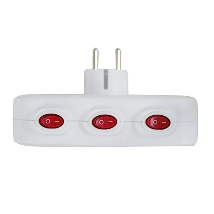 Ταφ Esperanza ELK307W Electrical Splitter 3 sockets Switch White
