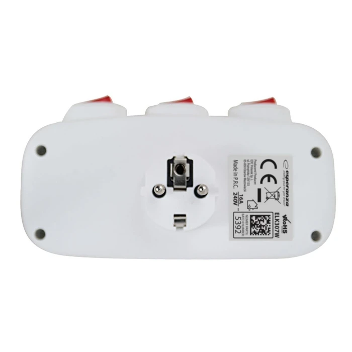 Ταφ Esperanza ELK307W Electrical Splitter 3 sockets Switch White