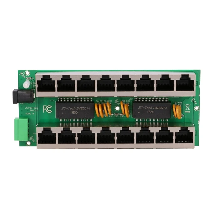 PoE Injector Extralink Gigabit 8 port 8x 1000Mb/s RJ45, Mode B