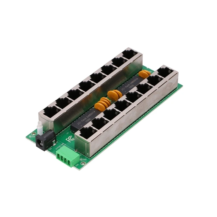 PoE Injector Extralink Gigabit 8 port 8x 1000Mb/s RJ45, Mode B