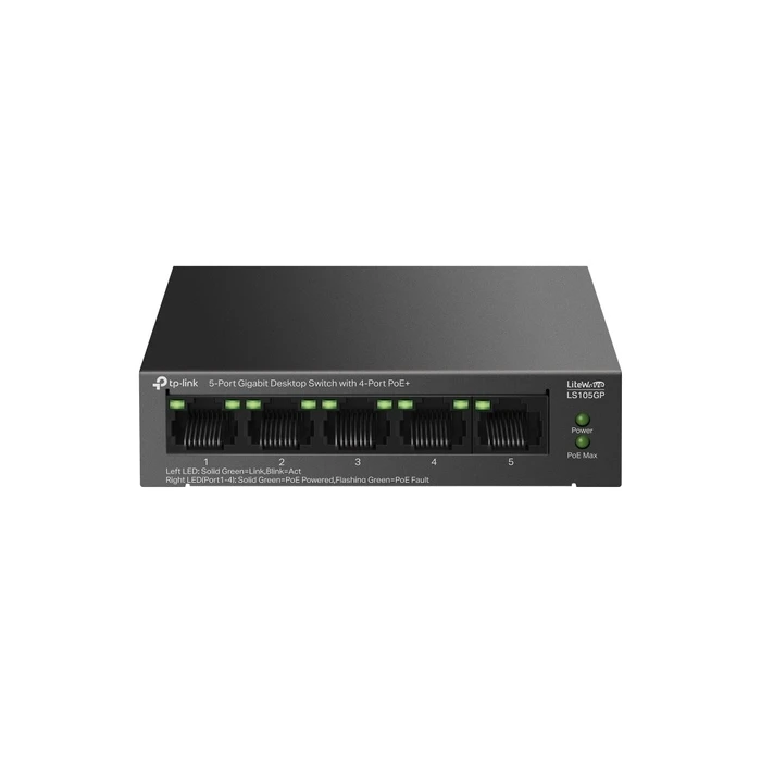 Network Switch TP-Link LiteWave 5-Port Gigabit Desktop with 4-Port PoE+
