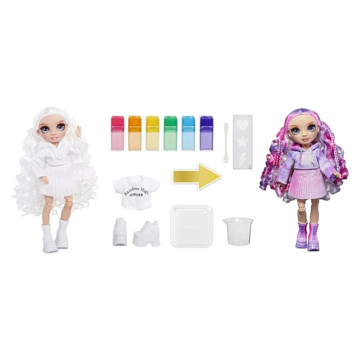 Κούκλα Rainbow High Watercolor & Create Fashion Doll, Purple Eyes