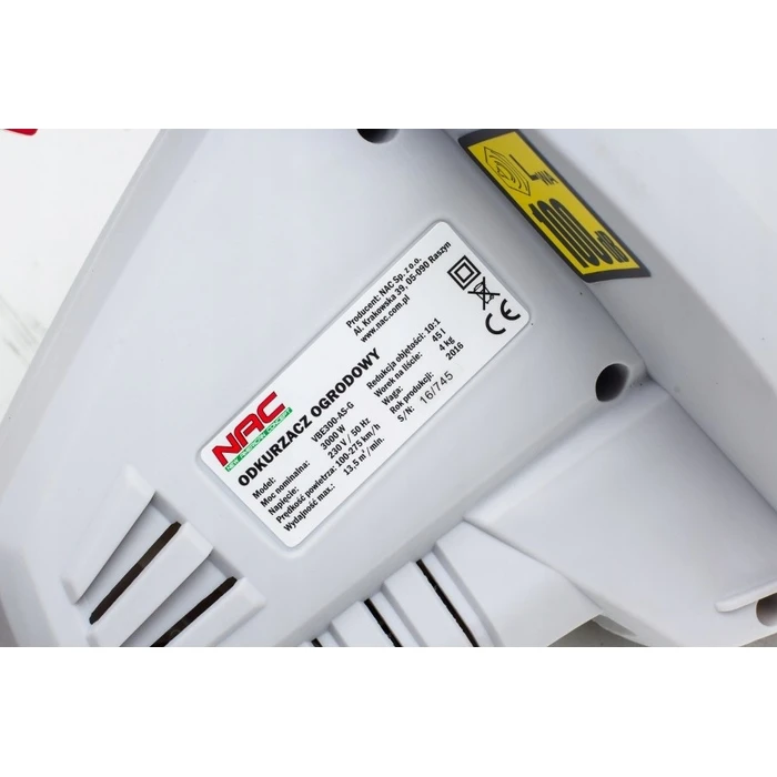 Φυσητήρας Φύλλων NAC VBE300-AS-G Electric 3000W 250 km/h Black, White