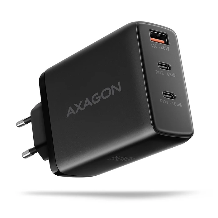 Φορτιστής Πρίζας Axagon ACU-DPQ100 Laptop, Smartwatch Black AC Fast charging Indoor