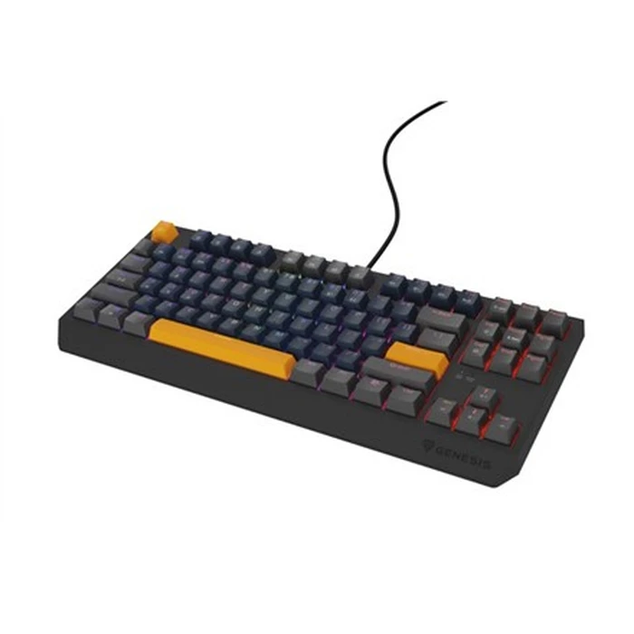 Πληκτρολόγιο Genesis THOR 230 TKL Gaming USB + RF Wireless + Bluetooth QWERTY Black, Blue, Grey, Orange