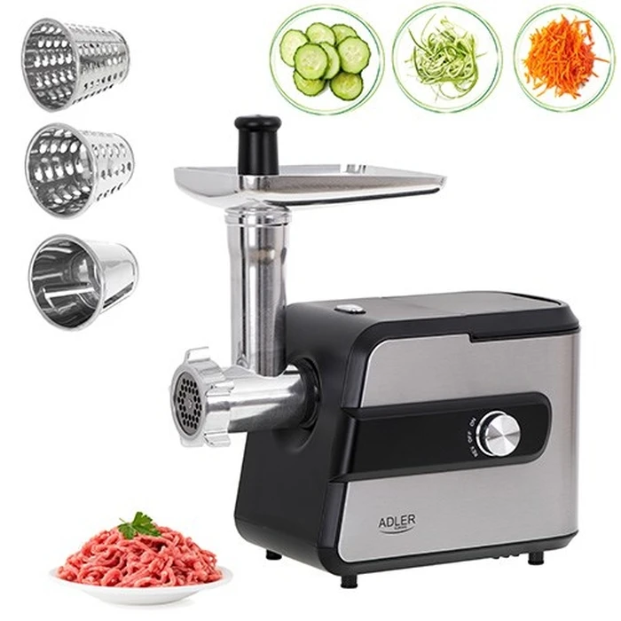 Κρεατομηχανή Adler AD 4813 mincer 2000W Black, Silver