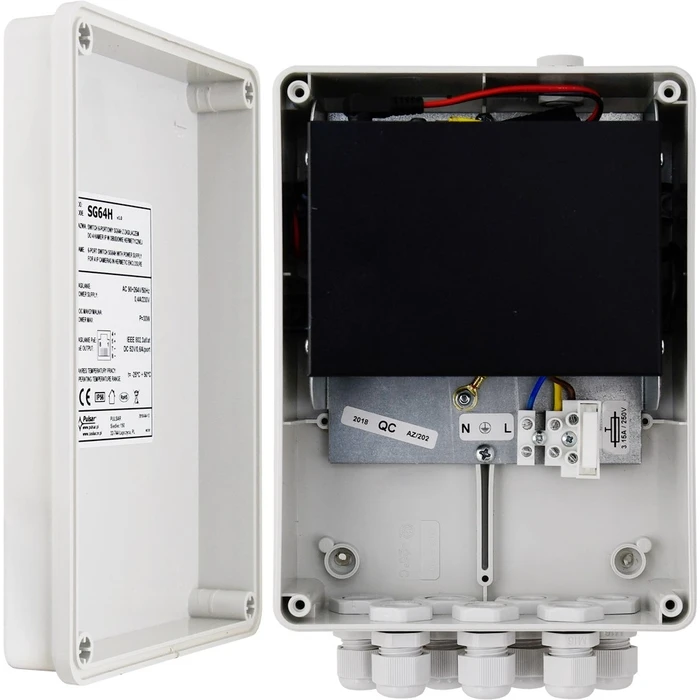 Network Switch SG64H 6-port with power supply for 4 IP Cameras in hermetic housing