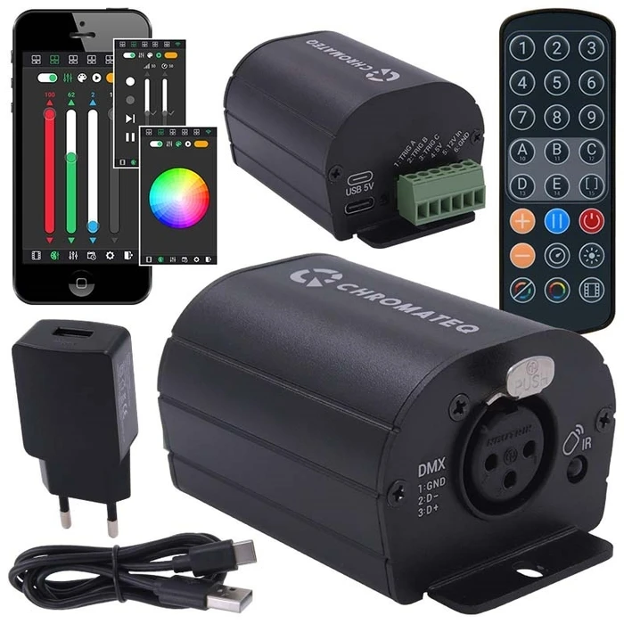 LED Controller CHROMATEQ CLUB 512 DMX interface + remote control