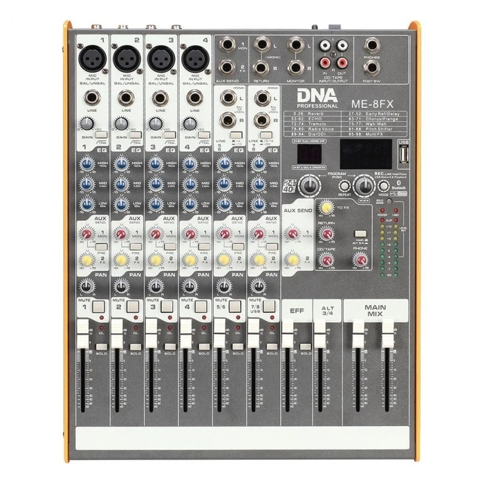 Κονσόλα Ήχου DNA ME-8FX Audio mixer, 8 channel, USB, Bluetooth