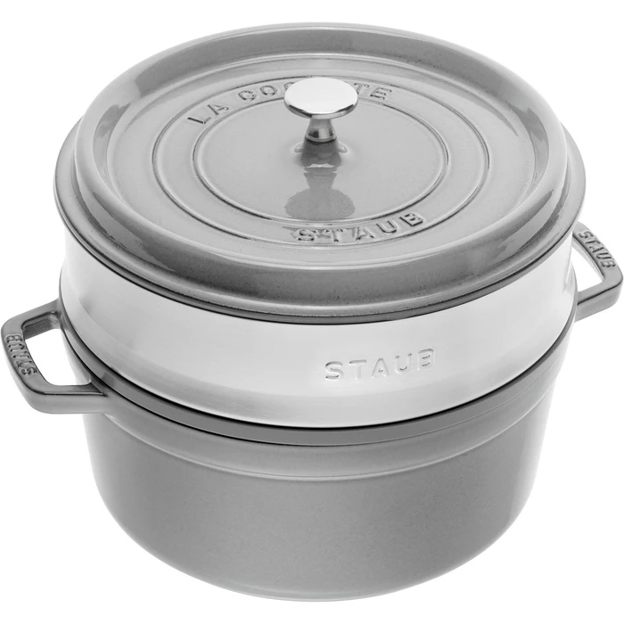 Γάστρα Zwilling Staub La Cocotte round with insert 40508-819-0 - 3.8 ltr. Graphite